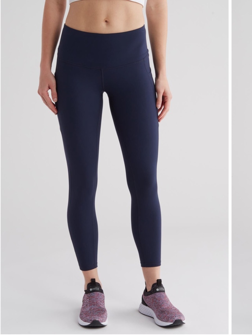 Zella Live In High Waist Pocket 7/8 Leggings Navy Size L